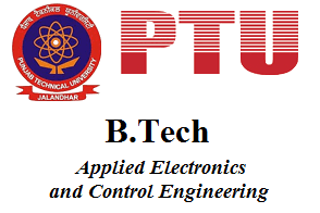 B.Tech Applied Electronics and Control Engineering